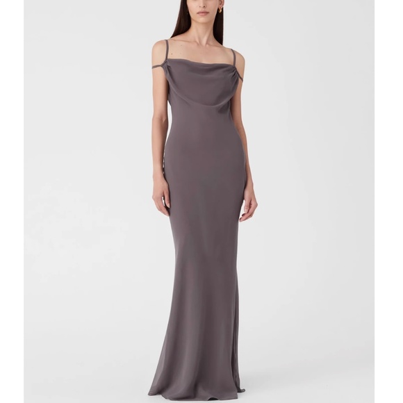 MISHA Olivette Georgette Maxi Dress - Gull grey - Picture 3 of 10